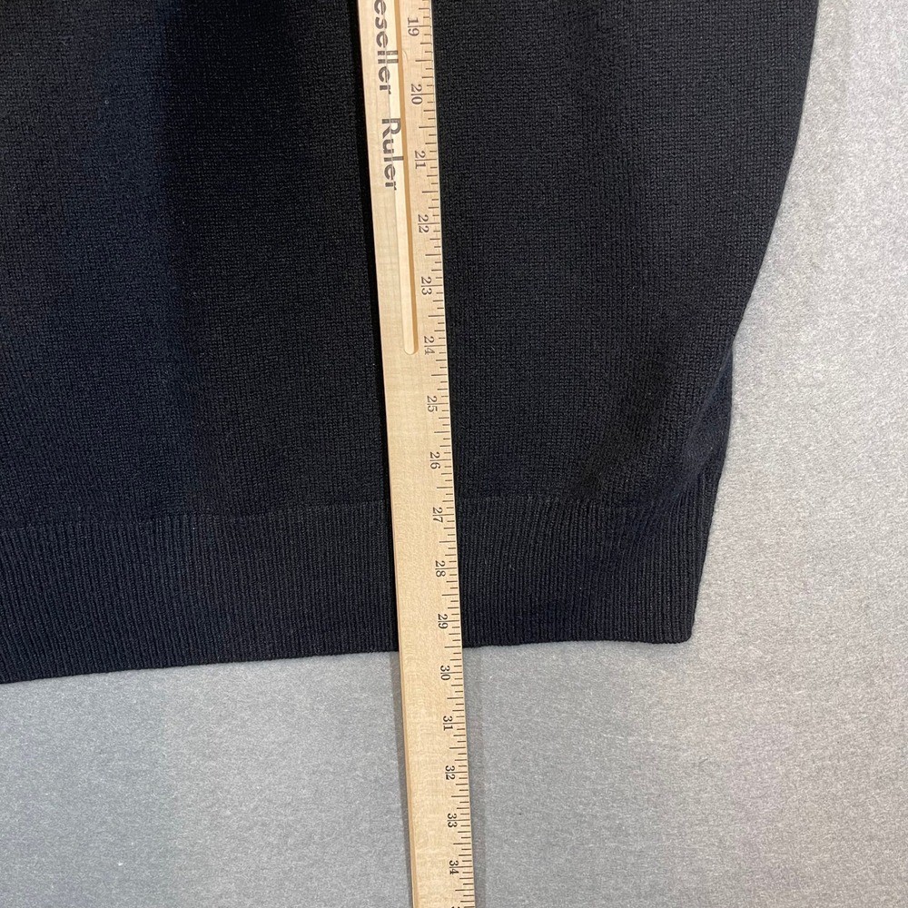 Peter Millar Sweater Men Large Black Cashmere 4 Button James Bond Bow Tie Luxury - Picture 8 of 10